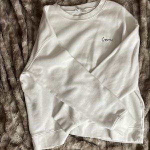 DIVIDED white love sweatshirt